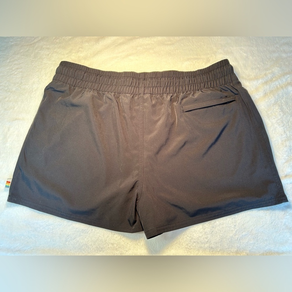 OP Black Elastic Waist and Drawstring Shorts with 3 zippered Pockets - Picture 6 of 7